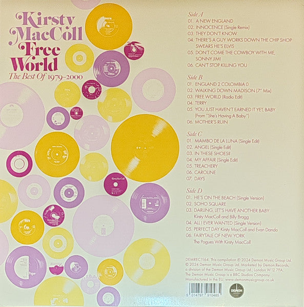 KIRSTY MACCOLL (カースティ・マッコール)  - Free World The Best Of 1979-2000 (EU 限定リリース・イエローヴァイナル 2xLP/NEW)