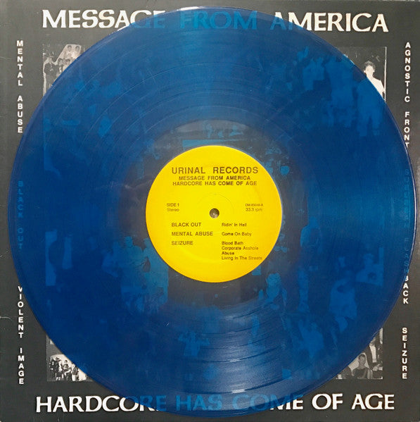 V.A.  (東海岸HCコンピ)  - Message From America - Hardcore Has Come Of Age (US Litd.Blue Vinyl LP「新品 New」)
