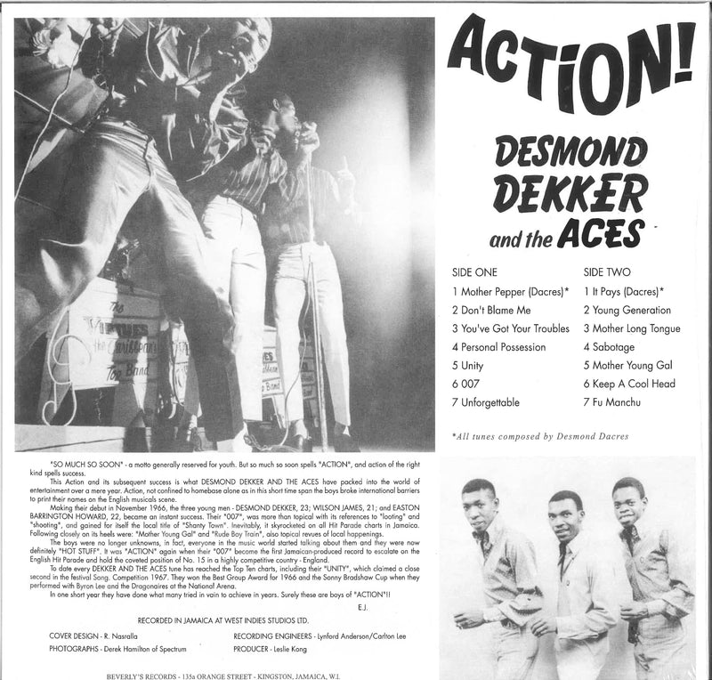 DESMOND DEKKER & The Aces (デスモンド・デッカー)  - Action! (Jamaica Ltd.Reissue LP/New)