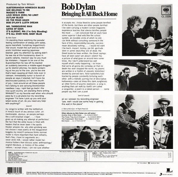 BOB DYLAN   (ボブ・ディラン)  - Bringing It All Back Home (EU Ltd.Reissue 180g LP/New)