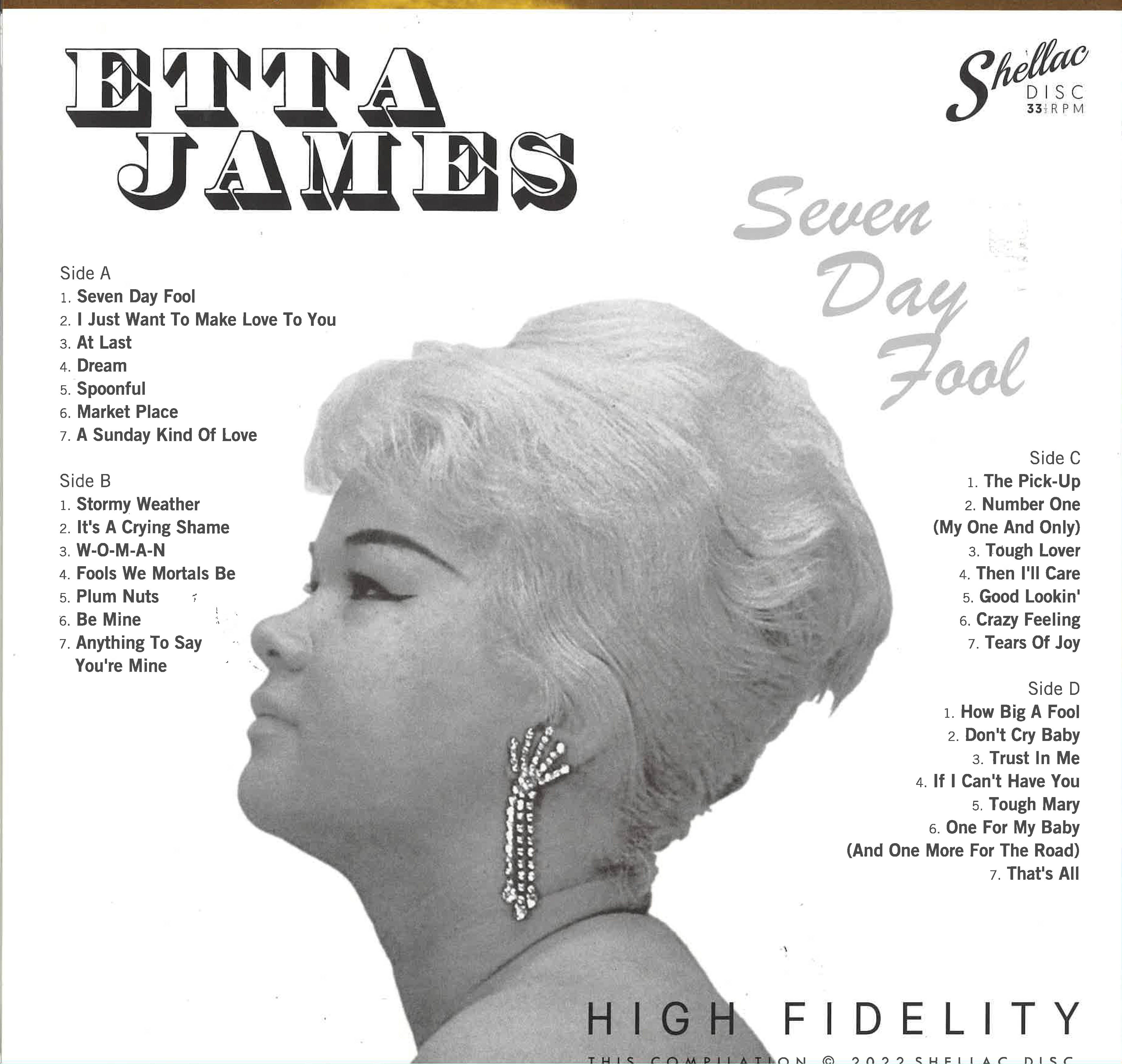 ETTA JAMES (エタ・ジェームス)  - Seven Day Fool (Spain Limited 2xLP/New)