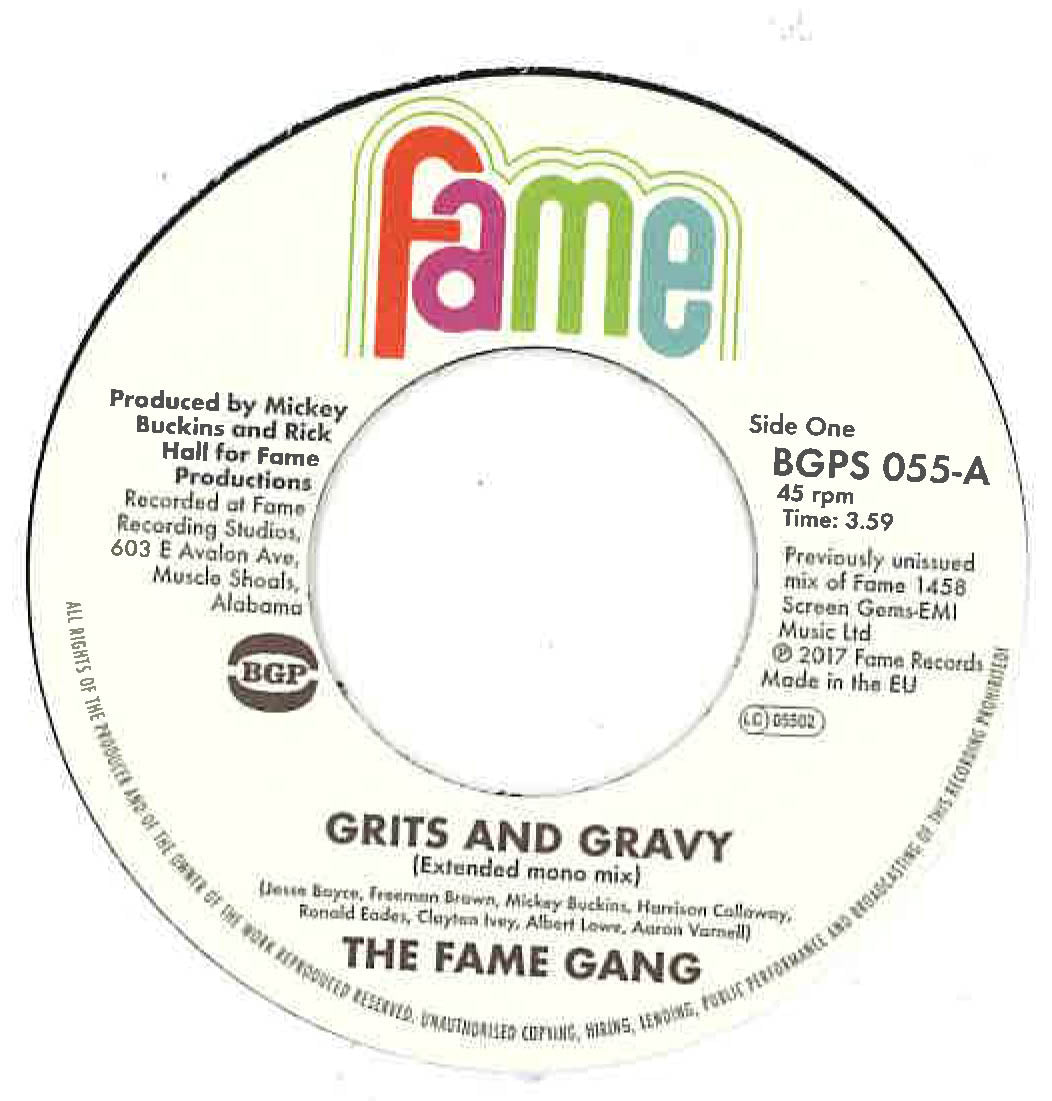 FAME GANG, THE (フェイム・ギャング)  - Grits And Gravy / Crime Don't Pay (UK Ltd.Reissue 7"/New）