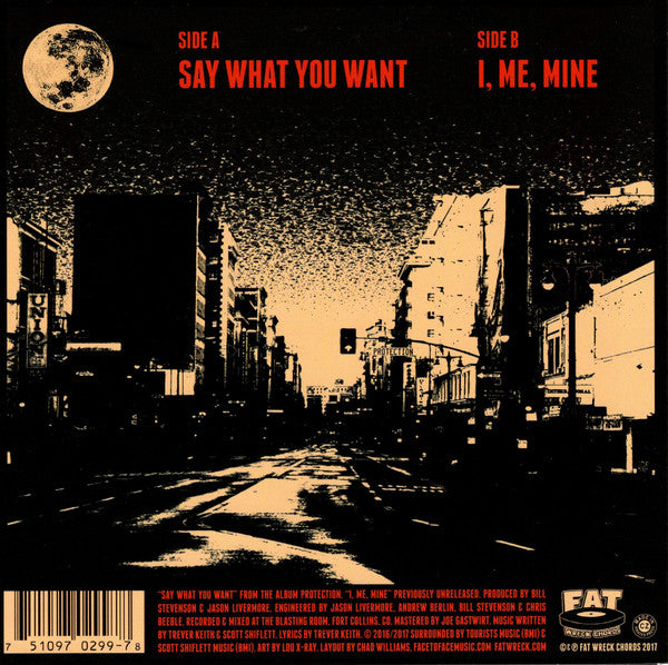 FACE TO FACE (フェイス・トゥー・フェイス)  - Say What You Want (US 限定プレス 7「廃盤 New」)