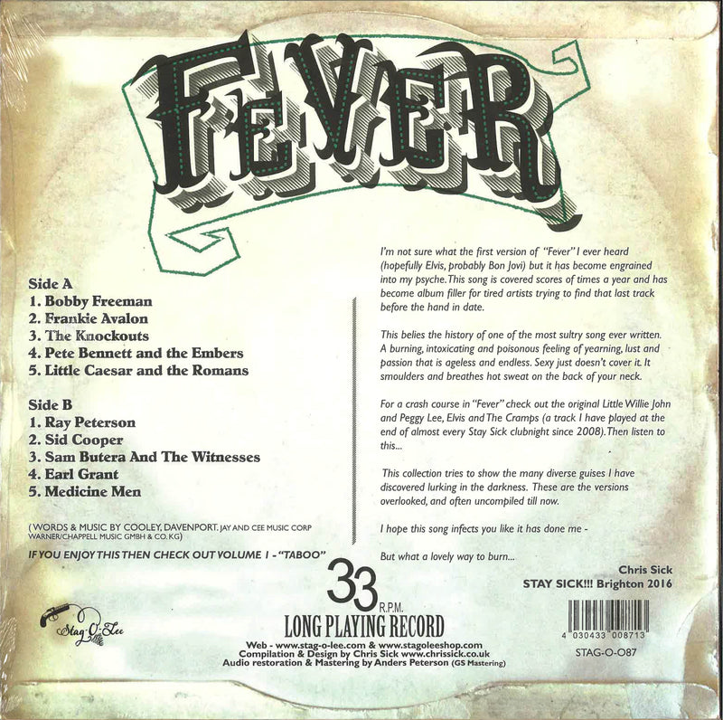 V.A. (ポップコーン名曲「Fever」カヴァ集)  - Fever (German Ltd.10" LP/New)