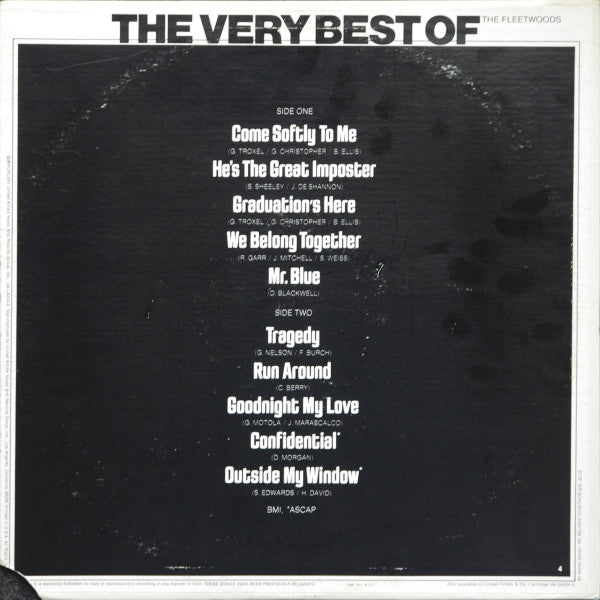 FLEETWOODS (フリートウッズ)  - The Very Best Of The Fleetwoods (US '75 Orig.LP/New廃盤)