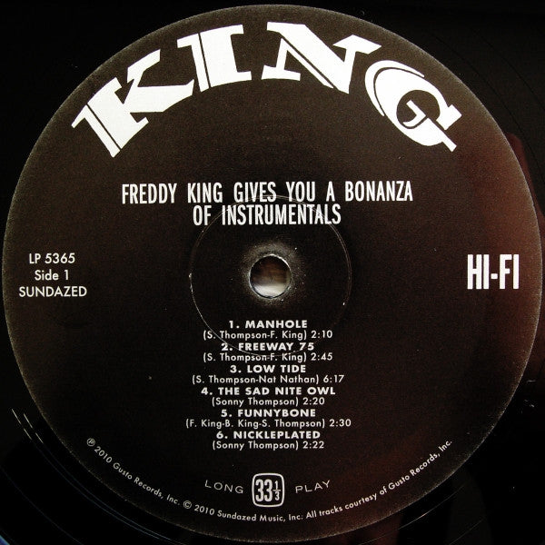 FREDDY KING  [ FREDDIE KING ] (フレディ・キング)   - Gives You A Bonanza Of Instrumentals (US Ltd.Reissue 180g Mono LP/New)