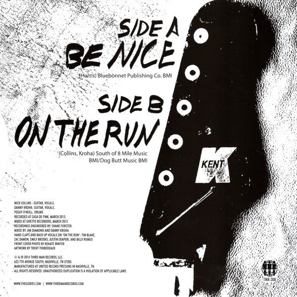 GORIES (ゴリーズ)  - Be Nice / On The Run (US Ltd.7"/New)