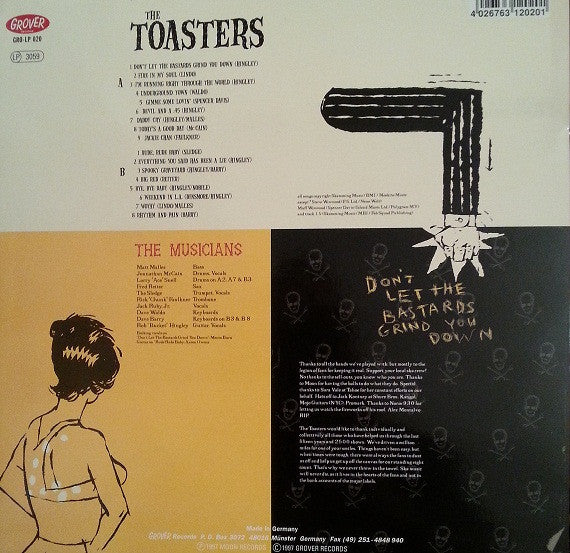 TOASTERS, THE (ザ ・トースターズ)  - Don't Let The Bastards Grind You Down (ドイツ 限定プレス LP「廃盤 New」)