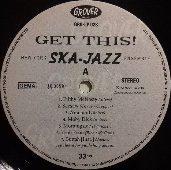 NEW YORK SKA=JAZZ ENSEMBLE (ニューヨーク・スカ・ジャズ・アンサンブル)  - Get This! (German 限定プレス LP/ New)