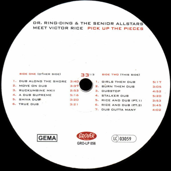 DR. RING-DING & THE SENIOR ALLSTARS meet Victor Rice (ドクター・リング・ディング & ザ ・シニアオールスターズ・ミート・ヴィクター・ライス)  - Pick Up The Pieces (German 限定プレス LP「廃盤 New」)