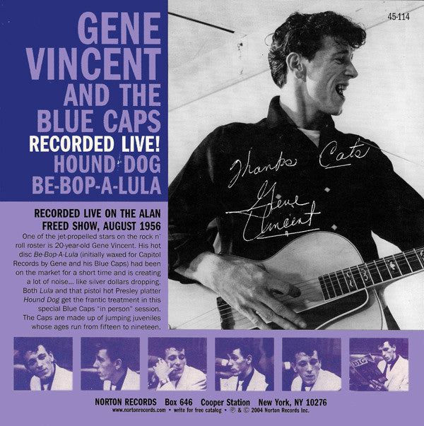GENE VINCENT & HIS BLUE CAPS (ジーン・ヴィンセント)  - Hound Dog / Be-Bop-A-Lula (US Ltd.7"+PS/New)