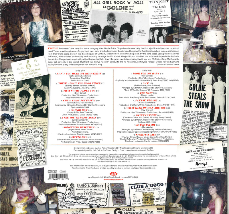 GOLDIE & THE GINGERBREADS (ゴルディ＆ザ・ジンジャーブレッズ)  - Thinking About The Good Times 1964-1966 (UK-EU 限定リリース LP/New)