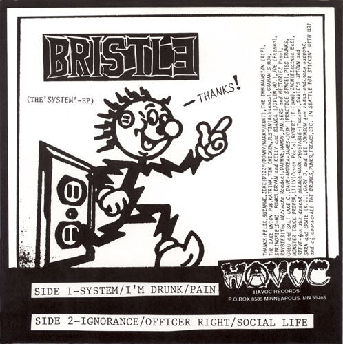 BRISTLE (ブリストル)  - The System EP (US 限定グレイマーブルヴァイナル 7"「廃盤 New」)
