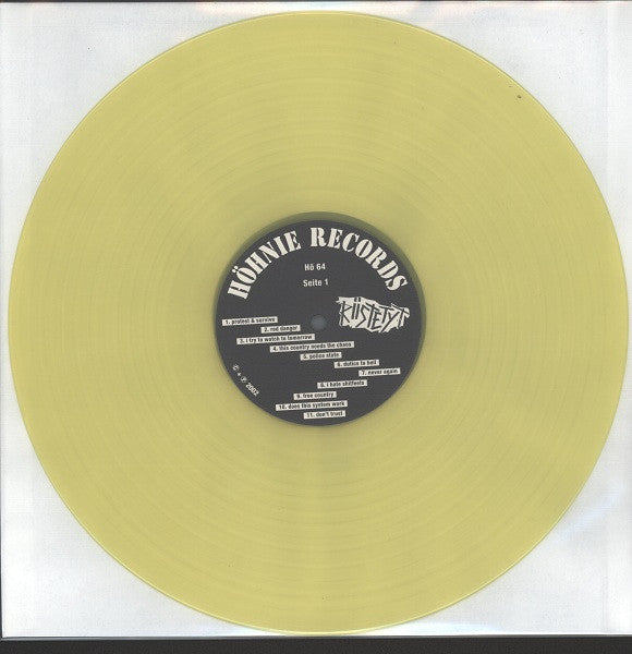 RIISTETYT (リーステテュット)  - As A Prisoner Of State (German Ltd.Reissue Yellow Vinyl LP 「廃盤 New」)