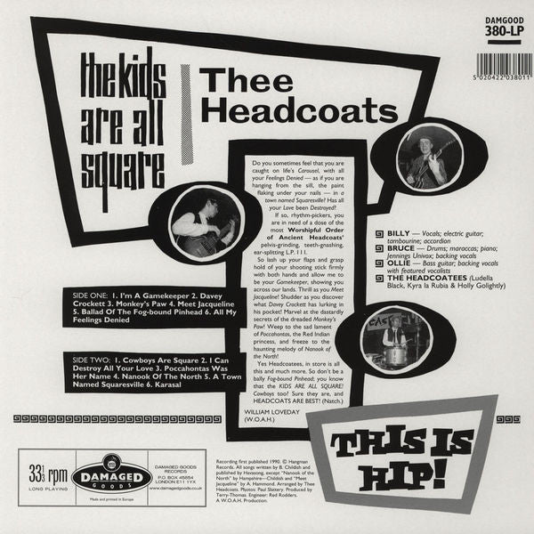 HEADCOATS (ヘッドコーツ)  - The Kids Are All Square (UK Ltd.Reissue LP/New)