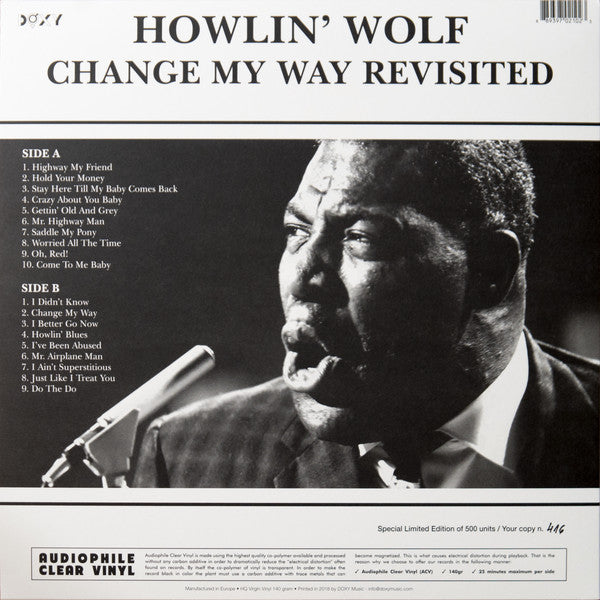 HOWLIN’ WOLF (ハウリン・ウルフ)  - Change My Way Revisited (EU 500 Ltd.Numbered Clear Vinyl LP/New)