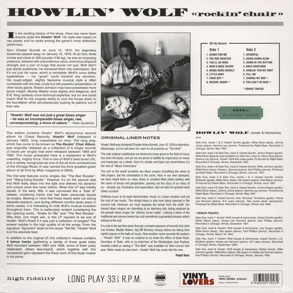 HOWLIN’ WOLF (ハウリン・ウルフ)  - Howlin’ Wolf [Rockin' Chair] (EU Ltd.Reissue 180g LP/New-6785453)