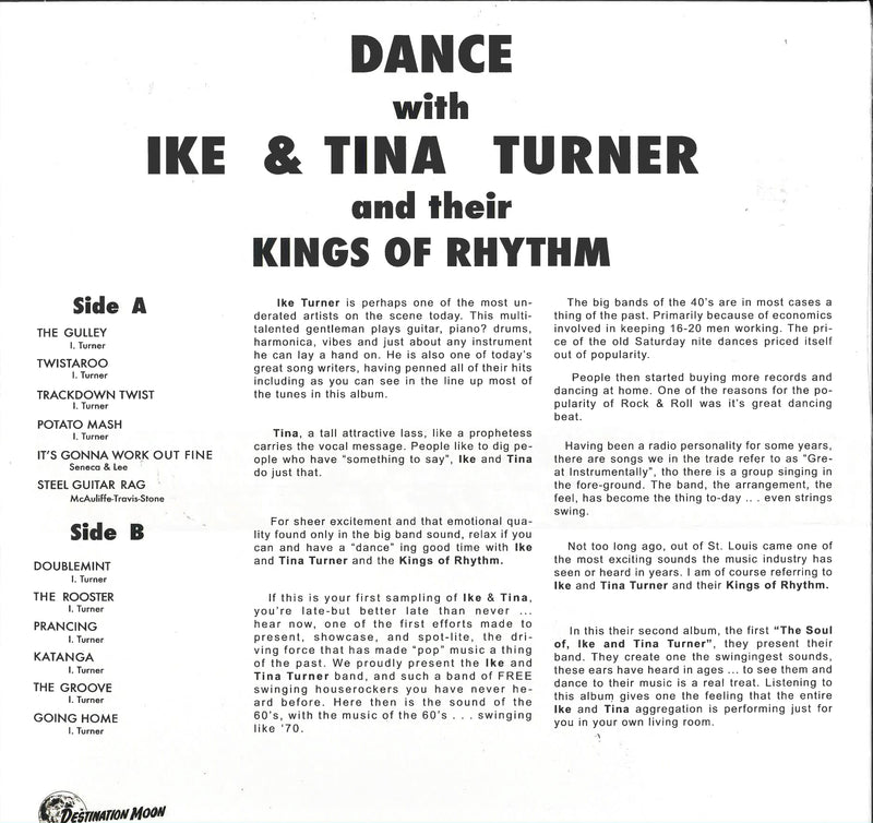 IKE & TINA TURNER's KINGS OF RHYTHM   (アイク&ティナ・ターナーズ・キングス・オブ・リズム)  - Dance (EU 限定復刻再発 LP/New)
