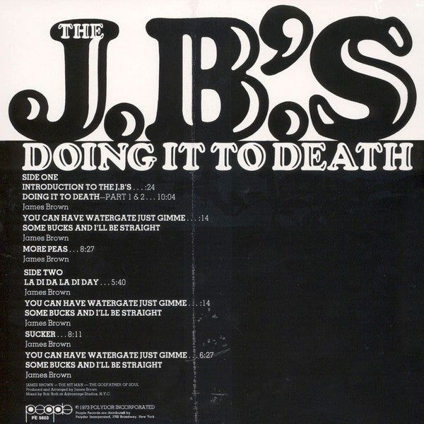 J.B.’S (ジェービーズ)  - Doing It To Death (US 限定復刻再発 LP/New)