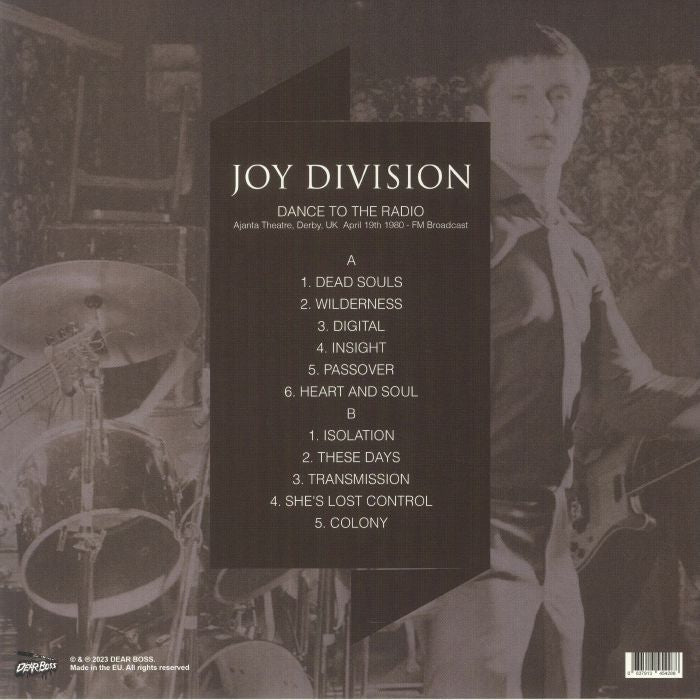 JOY DIVISION (ジョイ・ディヴィジョン)  - Dance To The Radio - Ajanta Theatre, Derby, UK April 19th 1980 - FM Broadcast (EU 限定リリース LP/NEW)