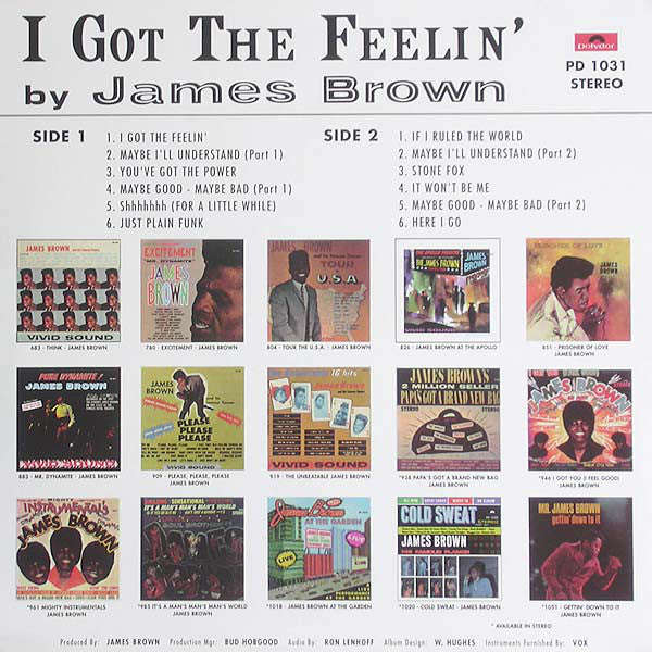 JAMES BROWN (ジェームス・ブラウン)  - I Got The Feelin’ (US 限定復刻再発 LP/New) ’68年名作！