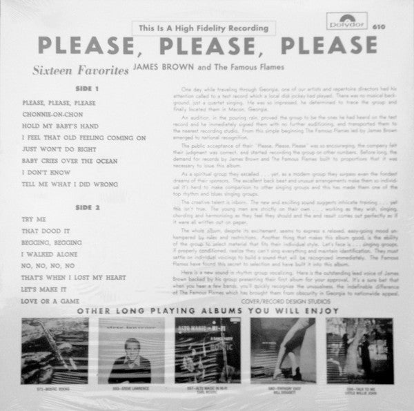 JAMES BROWN (ジェームス・ブラウン)  - Please Please Please (US Ltd.Reissue LP/New)