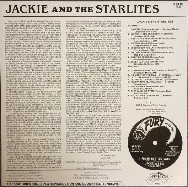JACKIE & THE STARLITES (ジャッキー＆ザ・スターライツ)  - featuring. Jackie Rue Singing (US Limited LP/New)