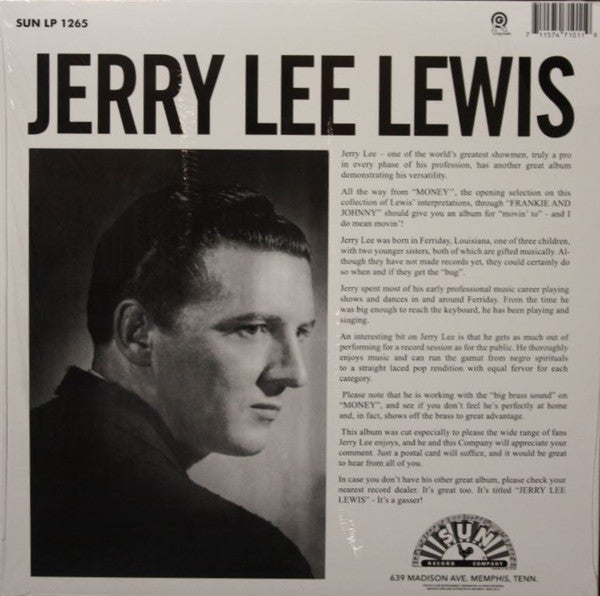 JERRY LEE LEWIS (ジェリー・リー・ルイス) - Jerry Lee's Greatest ! (US 500 Ltd.Reissue  Color Vinyl LP/New)