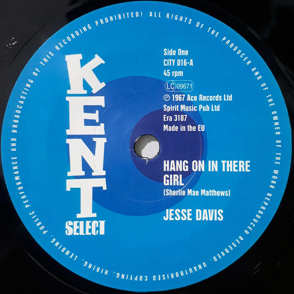 JESSE DAVIS (ジェシィ・デイヴィス)  - Hang On In There Girl (UK Ltd.Reissue 7"+CS/New）