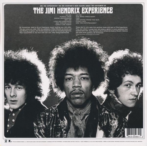JIMI HENDRIX EXPERIENCE (ジミ・ヘンドリックス)  - Are You Experienced (US Ltd.Reissue180g Stereo LP/New)