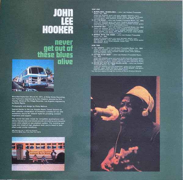 JOHN LEE HOOKER (ジョン・リー・フッカー)  - Never Get Out Of These Blues Alive (US Ltd.Reissue LP/New)