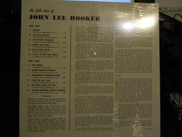 JOHN LEE HOOKER (ジョン・リー・フッカー)  - The Folk Lore of John Lee Hooker (US 限定復刻再発 LP/New)