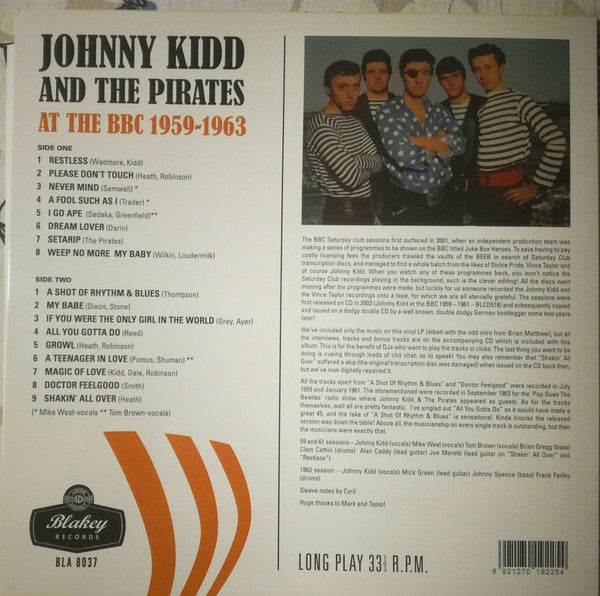 JOHNNY KIDD & THE PIRATES (ジョニー・キッド & ザ・パイレーツ)  - At The BBC 1959-1963 (EU 限定プレスLP+CD/New)