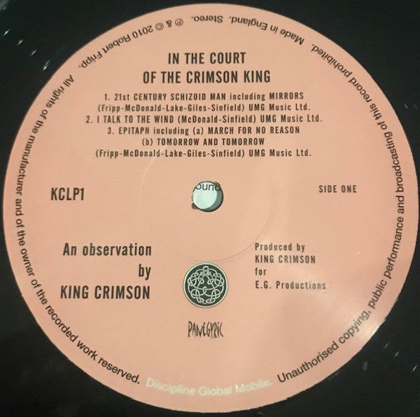 KING CRIMSON (キング・クリムゾン)  - In the Court of the Crimson King (UK-EU-US Ltd.Reissue 200g LP/New)