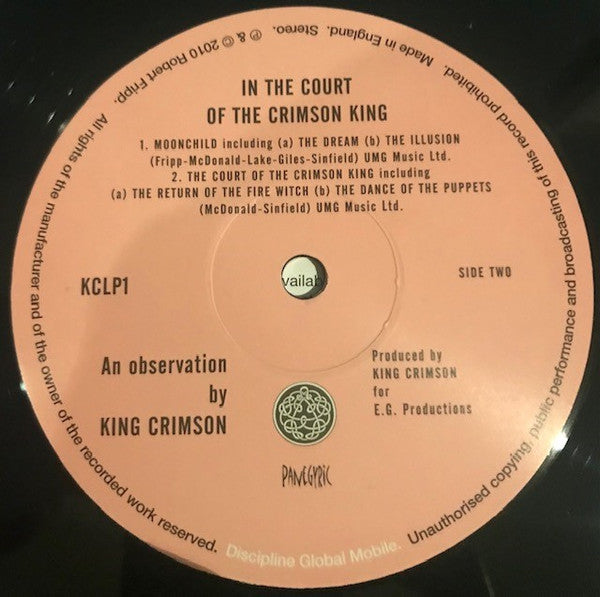 KING CRIMSON (キング・クリムゾン)  - In the Court of the Crimson King (UK-EU-US Ltd.Reissue 200g LP/New)