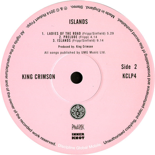 KING CRIMSON (キング・クリムゾン)  - Islands (UK 限定復刻リマスター再発 200g LP+ブックレット/New)