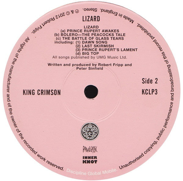 KING CRIMSON (キング・クリムゾン)  - Lizard (UK-EU Ltd.Reissue 200g LP/New)