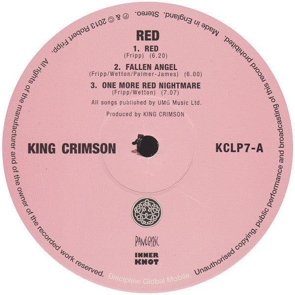 KING CRIMSON (キング・クリムゾン)  - Red (UK-EU 共通限定復刻再発 200g LP/New)