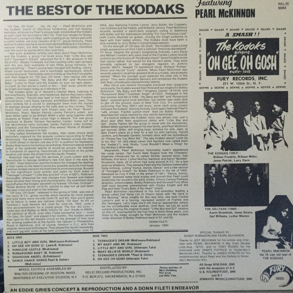 KODAKS (コダックス)  - Best Of〜featuring.PEARL McKINNON (US 限定再発 LP/ 廃盤 New) 残少！