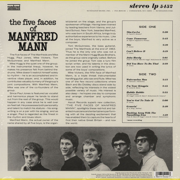 MANFRED MANN (マンフレッド・マン)  - The Five Faces Of Manfred Mann (US Reissue 180g Stereo LP / New)