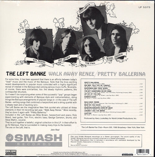 LEFT BANK (レフトバンク)  - Walk Away Renee / Pretty Ballerina (US Ltd.Reissue Stereo LP/New)