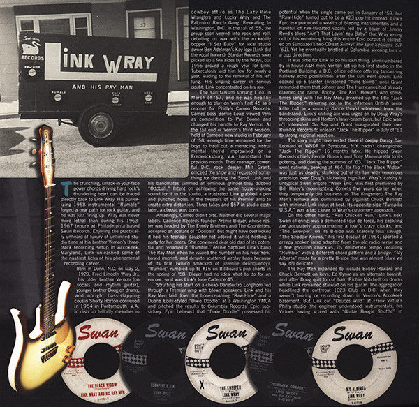 LINK WRAY & HIS RAY MEN (リンク・レイ)  - The SWAN Singles Collection 1963-67 (US サンデイズド社限定「HQ＝高音質」モノラル 2xLP/New)