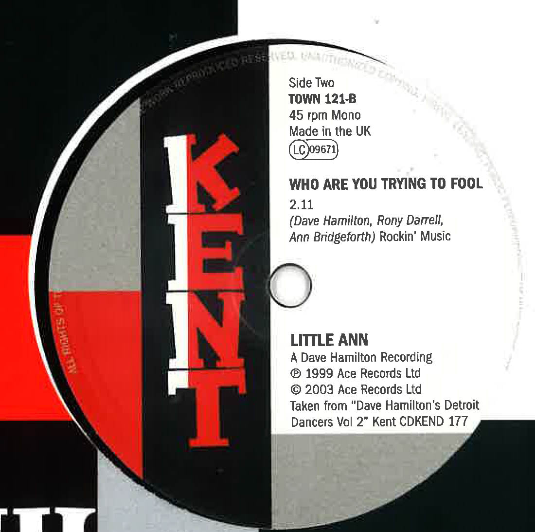 LITTLE ANN (リトル・アン)  - What Should I Do (UK Ltd.Reissue 7"+CS/New）