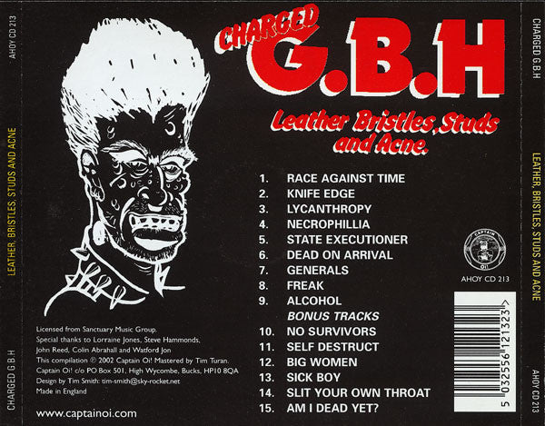 Charged G.B.H (チャージド G.B.H) - Leather, Bristles, Studs And Acne. (UK Ltd.Reissue CD/ New)
