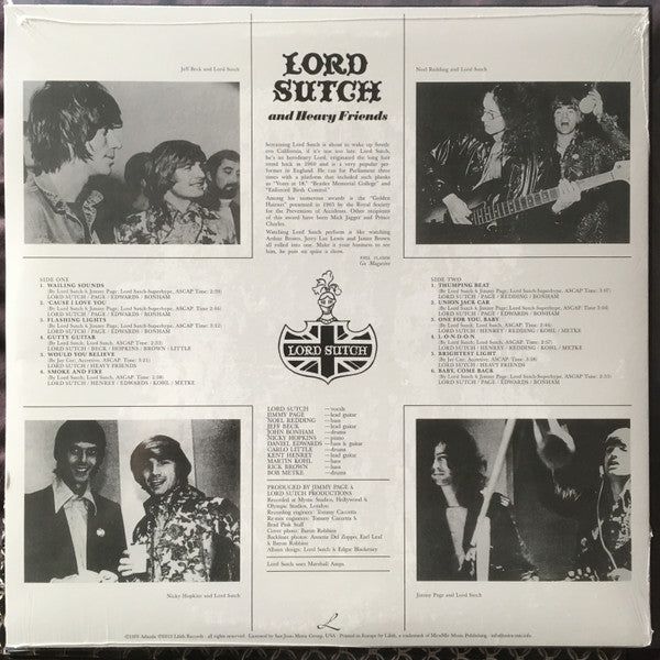 LORD SUTCH & Heavy Friends (ロード・サッチ &ヘヴィフレンズ)  - Lord Sutch And Heavy Friend [Smoke And Fire]  (EU Ltd.Reissue LP/New)