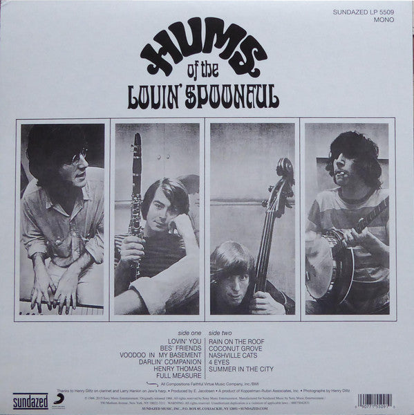 LOVIN' SPOONFUL (ラヴィン・スプーンフル)  - Hums Of The Lovin' Spoonful (US 限定復刻再発180g高音質重量モノラル LP/New)