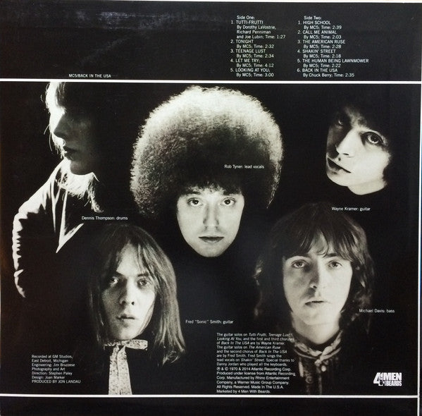 MC 5 (エム・シー・ファイヴ)  - Back In The USA (US Ltd.Reissue 180g LP/廃盤 New)