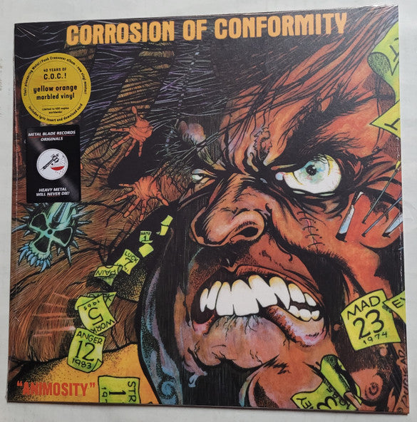 C.O.C. : Corrosion Of Conformity (コロージョン・オブ・コンフォーミティ) - Animosity (EU 400 Ltd.Reissue Yellow Orange Marble Vinyl LP/ New)