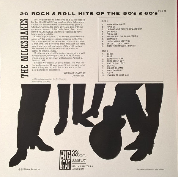 MILKSHAKES (ミルクシェイクス) - 20 Rock & Roll Hits Of The 50’s & 60’s (UK 限定復刻再発 LP/NEW)