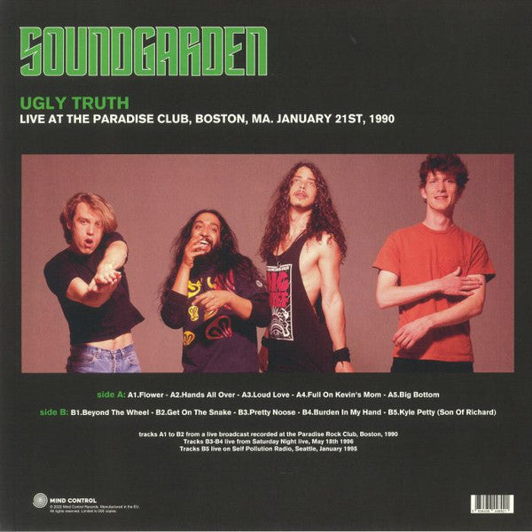 SOUNDGARDEN (サウンドガーデン)  - Ugly Truth: Live At The Paradise Club Boston 1990 (EU 500枚限定リリース LP/NEW)